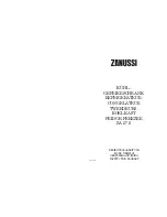 Zanussi ZA 27 S Instruction Booklet предпросмотр