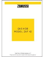 Preview for 1 page of Zanussi ZAF 42 Instruction Booklet