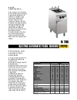 Zanussi Zanussi Professional KCPE410P Specification Sheet preview