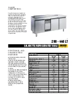 Предварительный просмотр 1 страницы Zanussi Zanussi Professional TRN132AS Specification Sheet