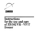 Zanussi ZB502 VR Instructions For Use Manual preview