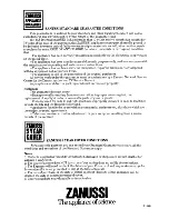 Preview for 8 page of Zanussi ZB502VR-VF17 Instructions For The Use And Care