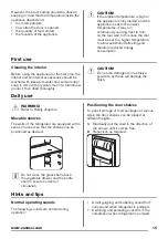 Предварительный просмотр 15 страницы Zanussi ZBA22021SV User Manual