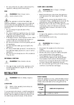 Предварительный просмотр 4 страницы Zanussi ZBA32050SA User Manual