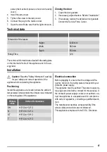 Preview for 47 page of Zanussi ZBA3224A User Manual