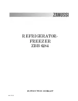 Zanussi ZBB6284 Instruction Booklet preview