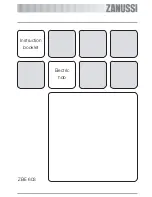 Zanussi ZBE 603 Instruction Booklet preview