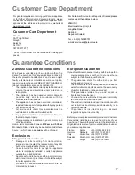 Предварительный просмотр 17 страницы Zanussi ZBF 361 Instruction Booklet