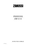 Preview for 1 page of Zanussi ZBF 6114 Instruction Booklet