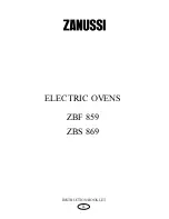 Zanussi ZBF 859 Instruction Booklet предпросмотр