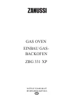 Zanussi ZBG 331 XP Instruction Booklet preview