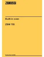 Zanussi ZBM 755 Instruction Booklet preview