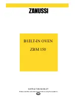 Zanussi ZBM150 Instruction Booklet preview