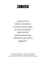 Preview for 1 page of Zanussi ZBM973 Instruction Booklet