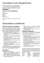 Предварительный просмотр 21 страницы Zanussi ZBS 963 Instruction Booklet