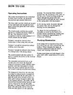 Preview for 8 page of Zanussi ZBW960 Instructions For Use And Care Manual