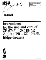 Zanussi ZC 19/15R Instruction Booklet предпросмотр