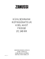 Zanussi ZC 245 RM Instruction Booklet preview