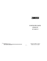 Предварительный просмотр 1 страницы Zanussi ZC 280 R3 Instruction Booklet