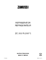 Preview for 1 page of Zanussi ZC202R Instruction Book