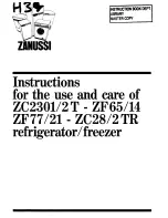 Preview for 1 page of Zanussi ZC2301/2T Instructions For Use Manual