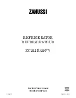 Zanussi ZC242R Instruction Book preview