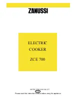 Zanussi ZCE 700 Instruction Booklet preview