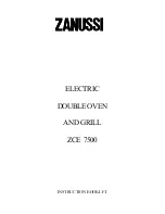 Zanussi ZCE 7500 Instruction Booklet предпросмотр