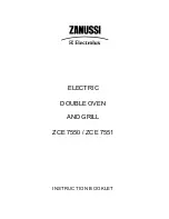 Предварительный просмотр 1 страницы Zanussi ZCE 7551 Instruction Booklet