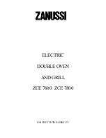 Предварительный просмотр 1 страницы Zanussi ZCE 7600 Instruction Booklet