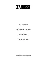 Zanussi ZCE 7700X Instruction Booklet предпросмотр