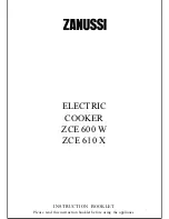 Zanussi ZCE600W Instruction Booklet preview