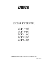 Zanussi ZCF 115 C Operating And Installation Manual preview