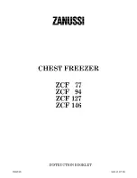 Zanussi ZCF 127 Instruction Booklet preview