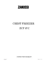 Zanussi ZCF 37C Instruction Booklet preview