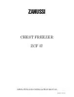 Zanussi ZCF 52 C Instruction Booklet preview