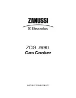 Zanussi ZCG 7690 Instruction Booklet предпросмотр