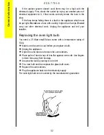 Предварительный просмотр 32 страницы Zanussi ZCG 7701X Instruction Booklet