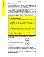 Предварительный просмотр 2 страницы Zanussi ZCG 7901X Instruction Booklet