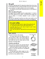 Предварительный просмотр 7 страницы Zanussi ZCG 7901X Instruction Booklet