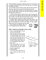 Предварительный просмотр 29 страницы Zanussi ZCG 7902 Instruction Booklet