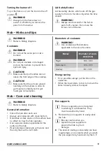 Предварительный просмотр 9 страницы Zanussi ZCG43330BA User Manual