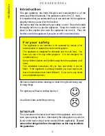 Предварительный просмотр 2 страницы Zanussi ZCG5000 Instruction Booklet