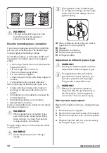 Предварительный просмотр 18 страницы Zanussi ZCG51011WA User Manual