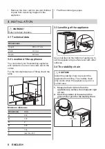 Preview for 8 page of Zanussi ZCG63260XE User Manual