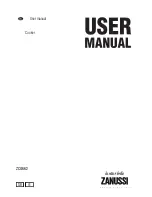 Предварительный просмотр 1 страницы Zanussi ZCG662 User Manual