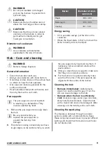 Предварительный просмотр 9 страницы Zanussi ZCG669GW User Manual