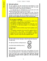 Предварительный просмотр 2 страницы Zanussi ZCG7550 Instruction Booklet