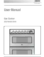 Zanussi ZCG7551 User Manual preview