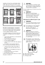 Предварительный просмотр 22 страницы Zanussi ZCG91206 User Manual